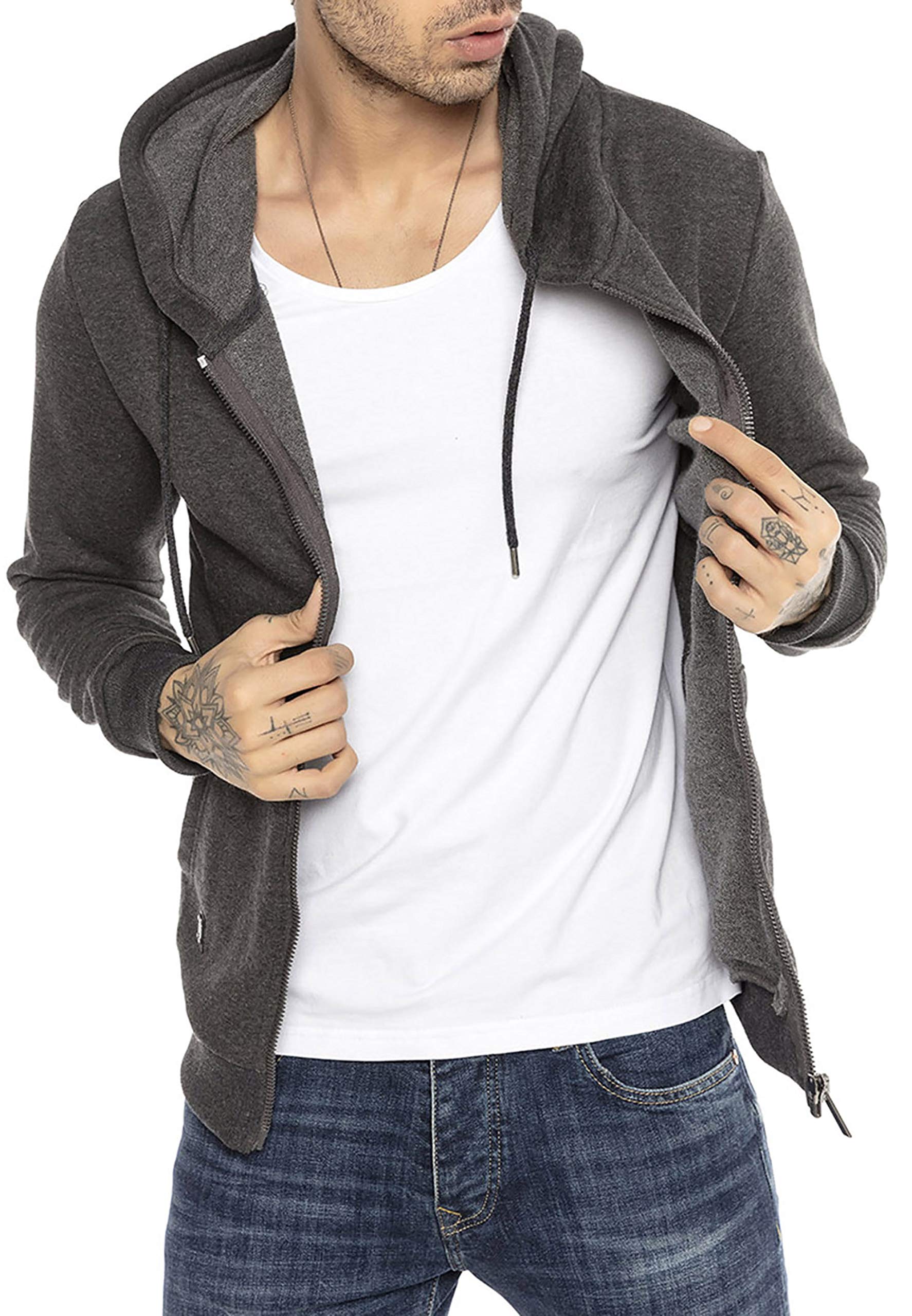 redbridge-cardigans-premium-basic-sweatjacke-herren-zip-hoodie-schwarz image 6