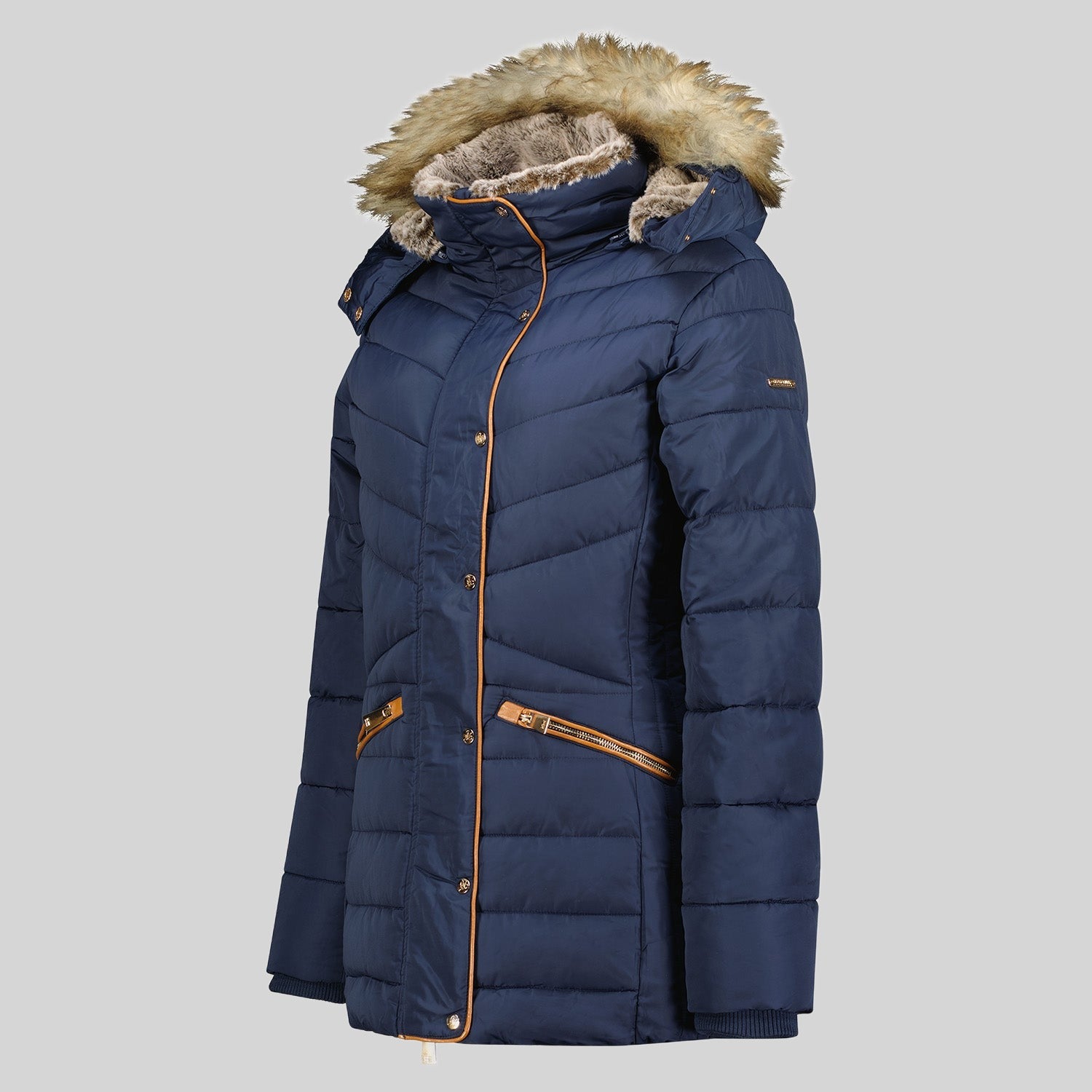 geographical-norway-ajuju-damen-parka-schwarz-fellkapuze image 3