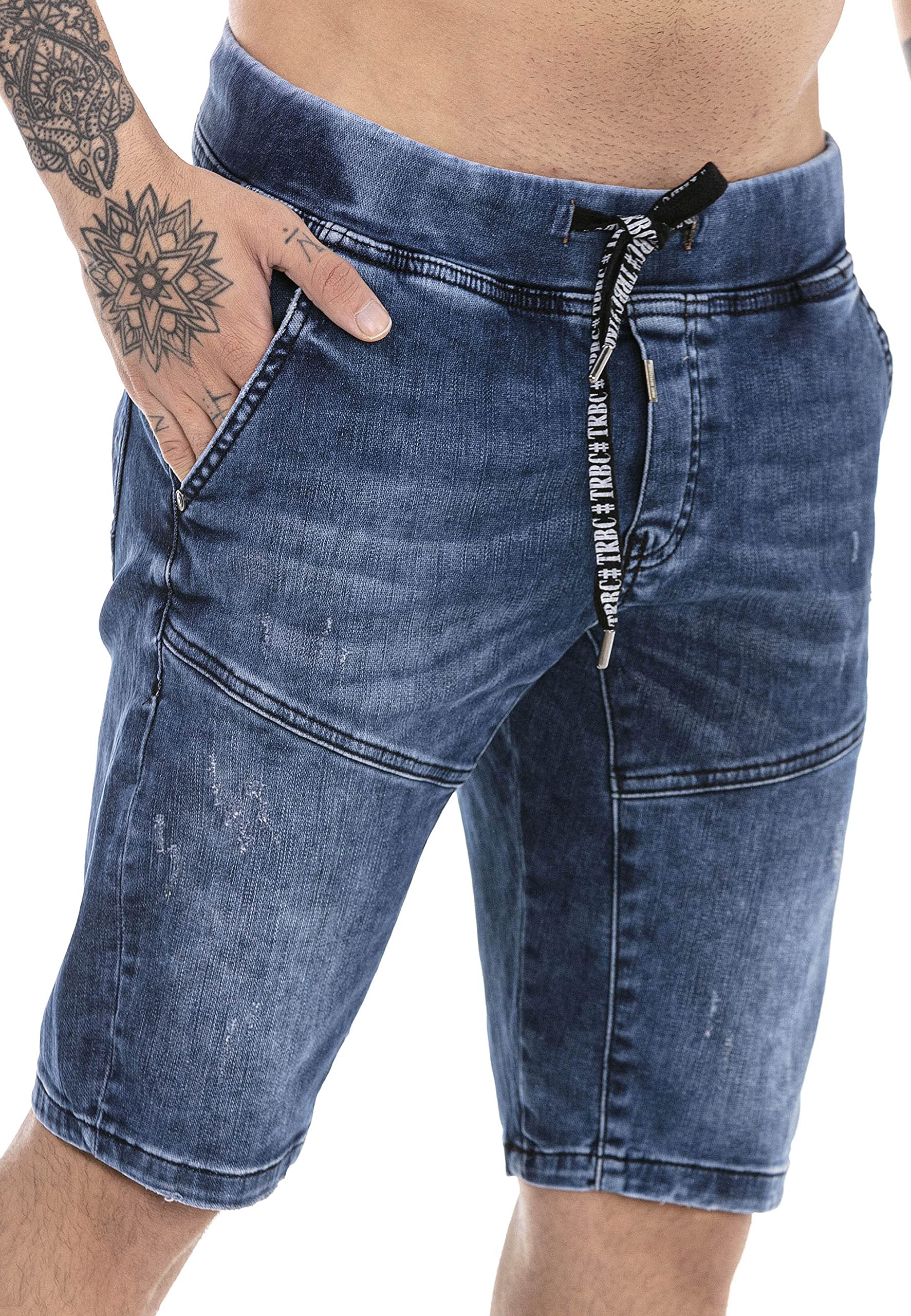 redbridge-shorts-used-look-jeansshorts-weicher-bund image 5
