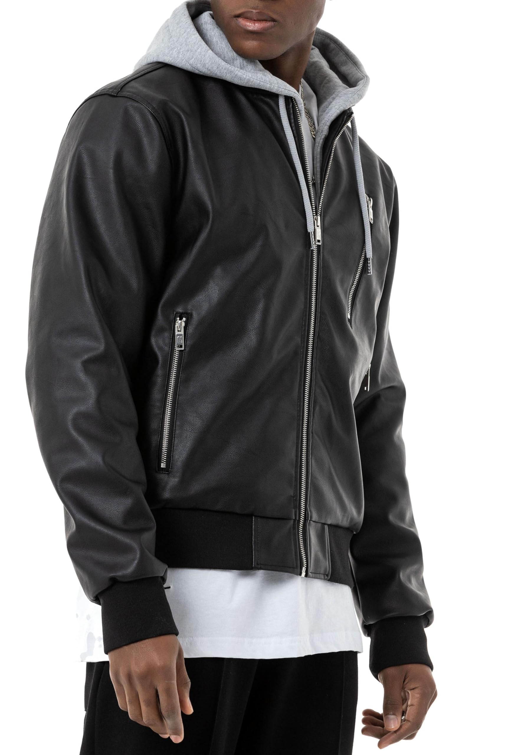 redbridge-m6142-kunstlederjacke-mit-kapuze-gr-m-schwarz image 2