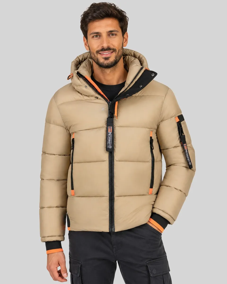 geographical-norway-calix-herren-blouson-schwarz-steppjacke-kapuze image 1