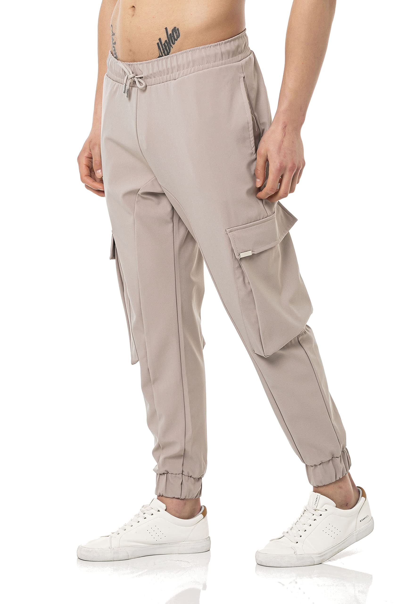 redbridge-cargo-jogger-jogginghose-herren-schwarz-l-mit-taschen image 4