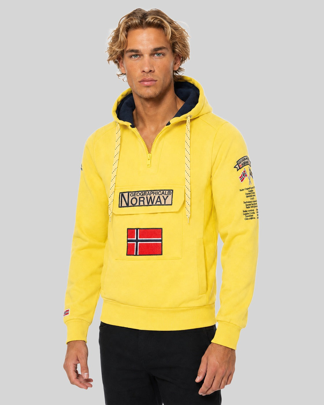 geographical-norway-gymclass-fluo-hoodie-orange-fluo-herren image 6