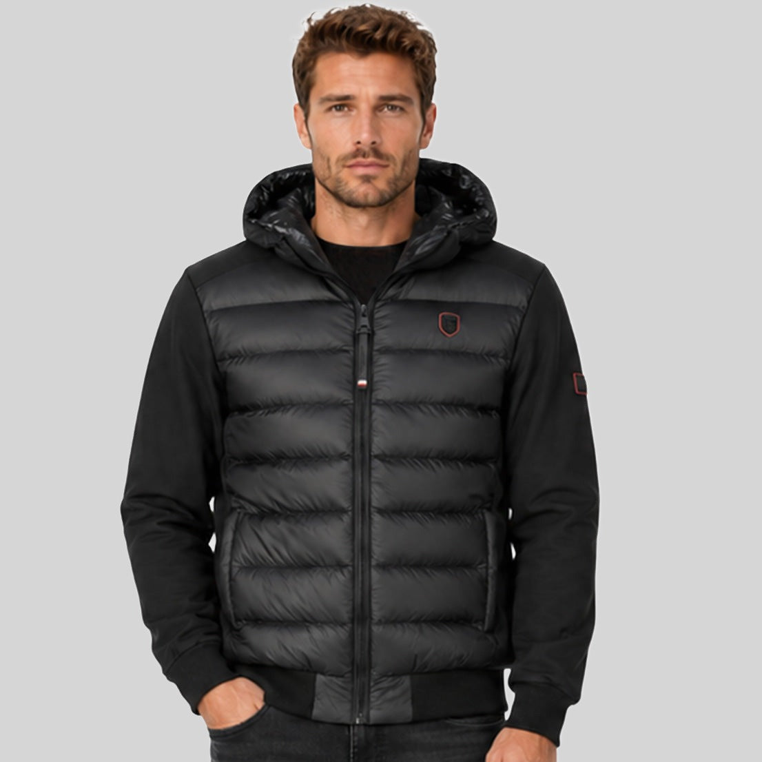geographical-norway-aveyron-herren-winterjacke-schwarz-kapuze image 1