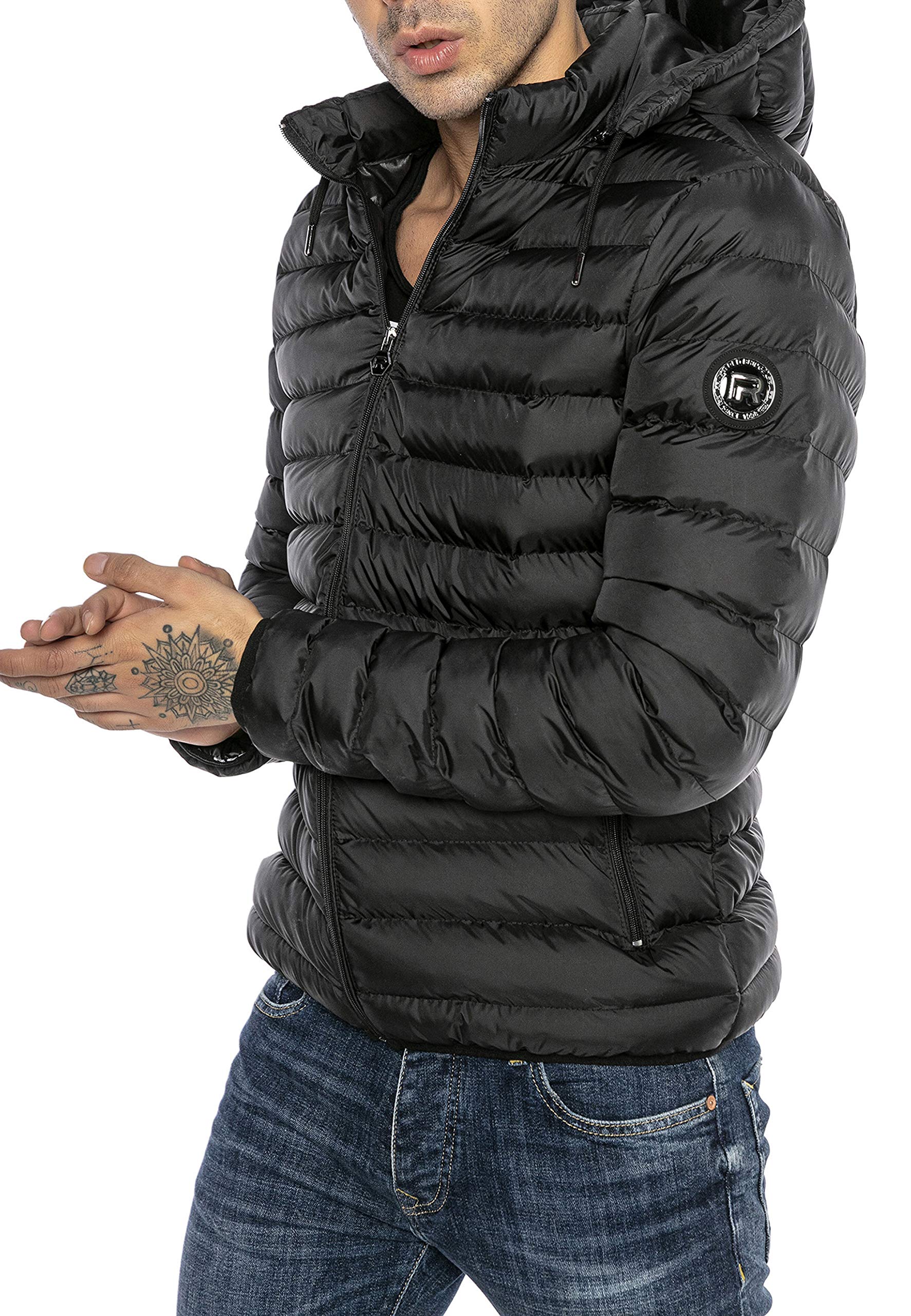 redbridge-lightweight-bubble-bomberjacke-herren-steppjacke-schwarz image 3