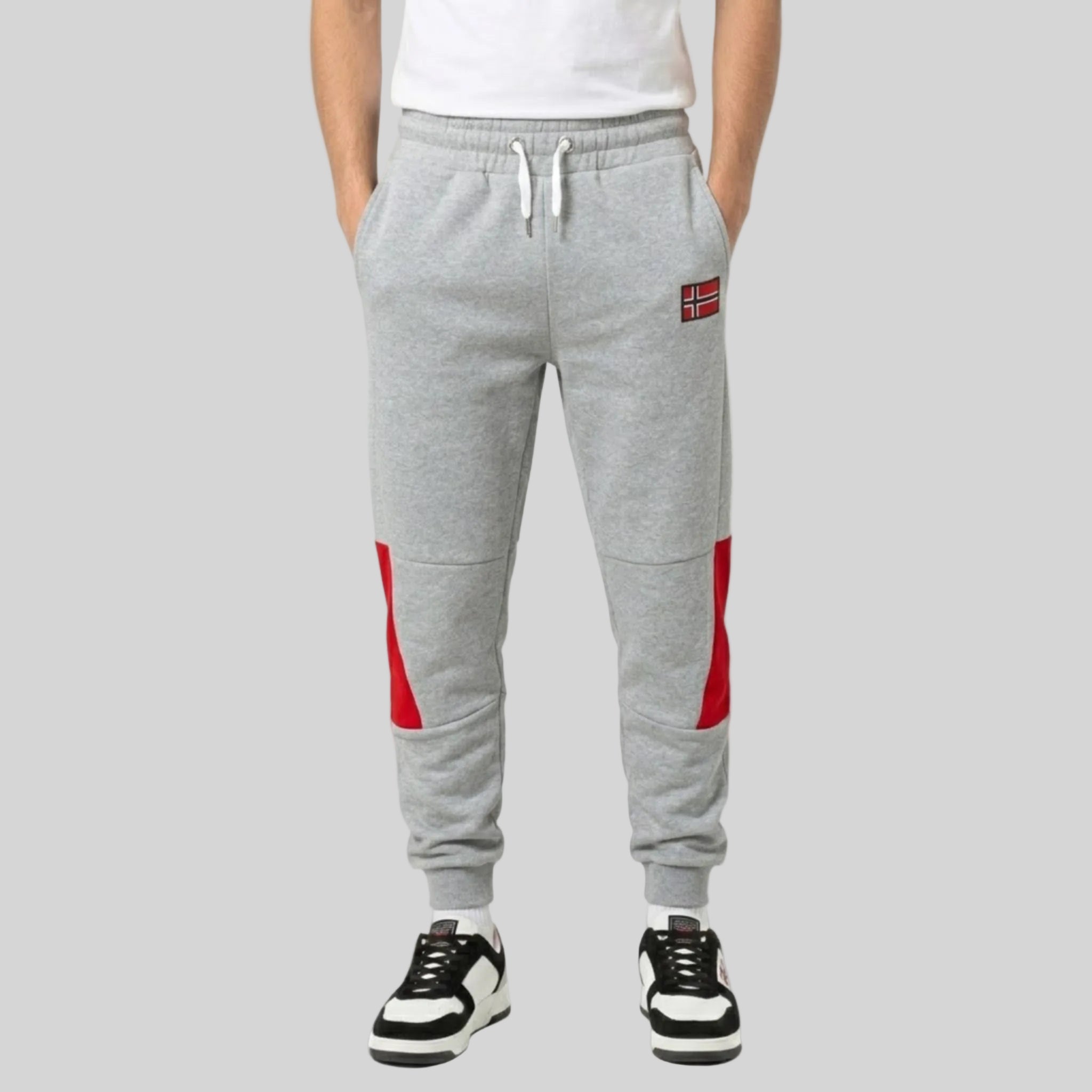 geographical-norway-molem-herren-jogginghose-sweathose-schwarz-mit-streifen image 7
