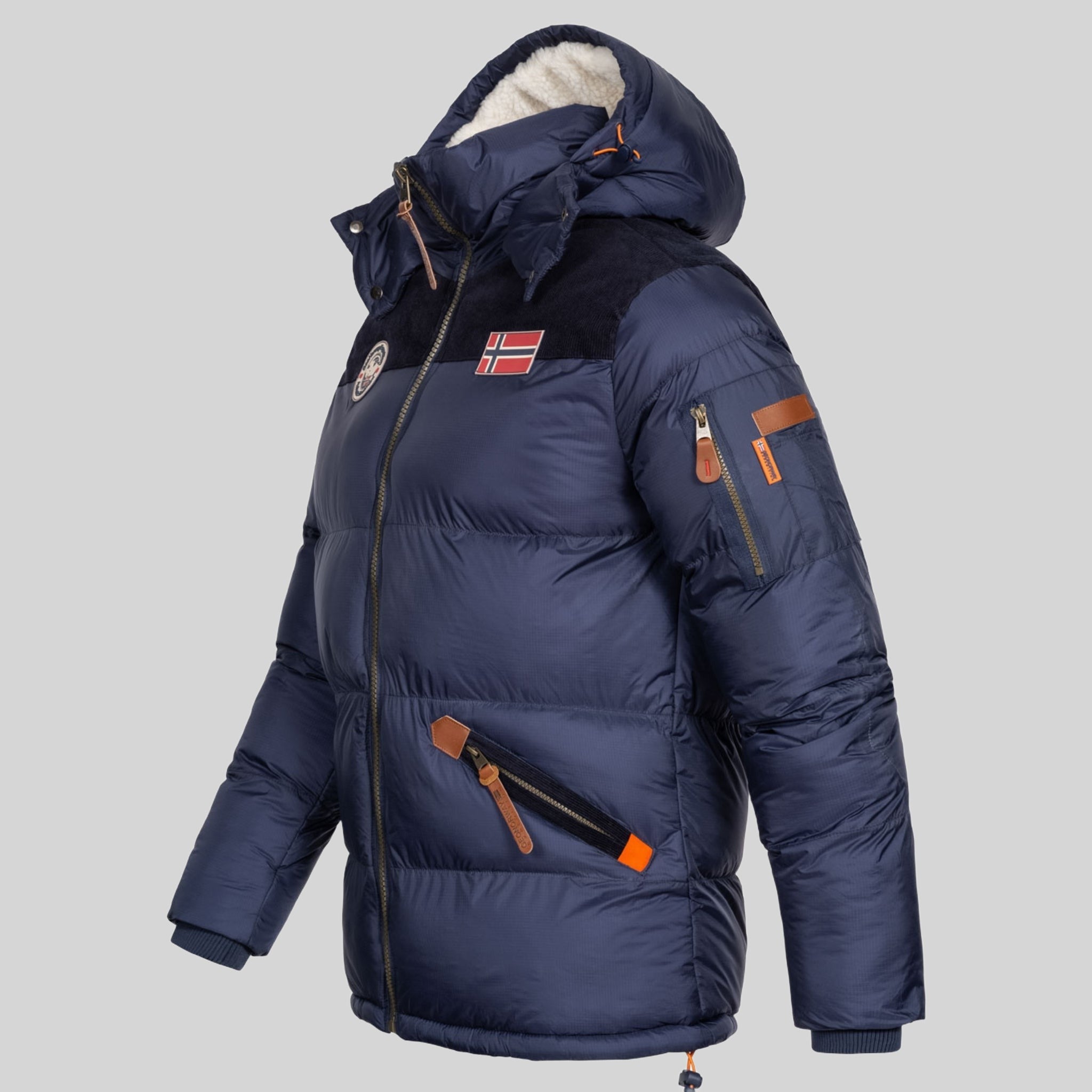 geographical-norway-celian-herren-steppjacke-marine-winter-kapuze image 5