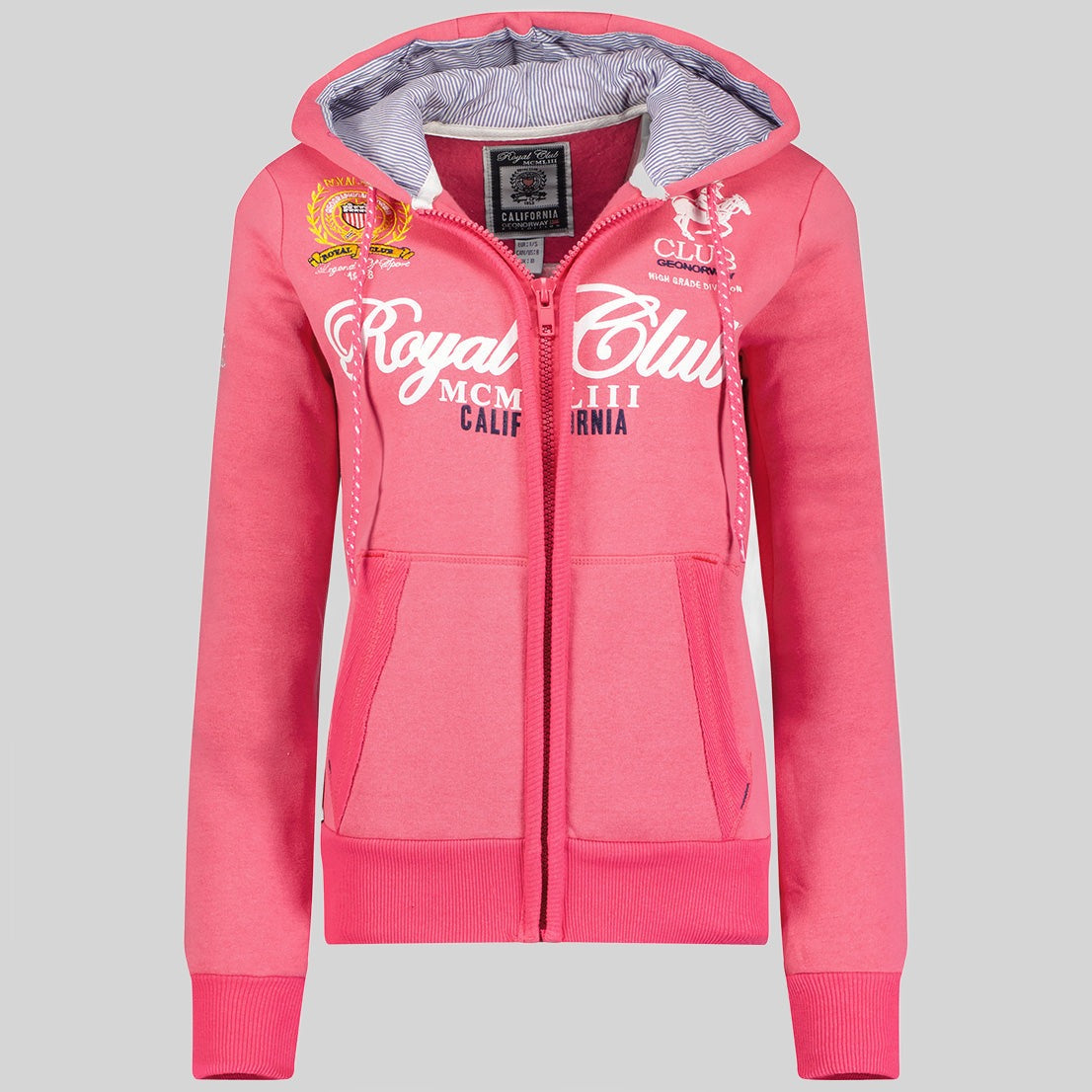 geographical-norway-fanille-damen-hoodie-grau-mit-kapuze image 6