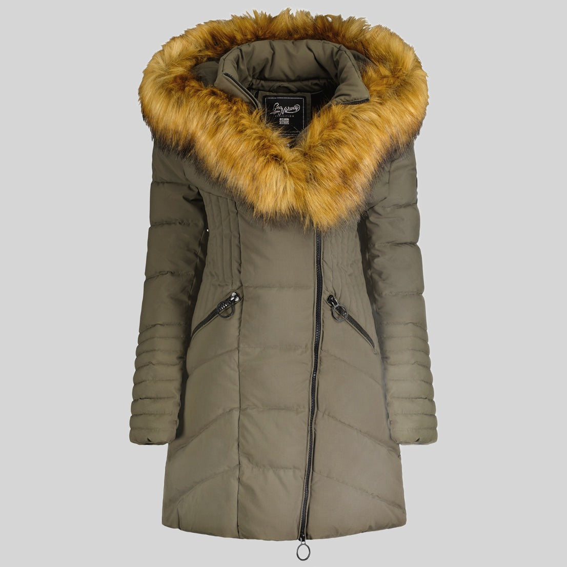 geographical-norway-chaya-damen-steppjacke-khaki-winter image 1